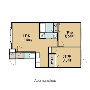 SHALOM【203号室】の間取り