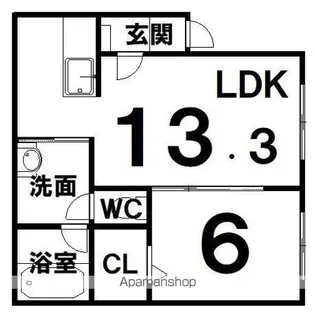 仮)西7南9AP【1階】の間取り