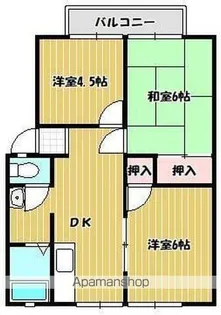 幸町・聖ハイツ【A205号室】の間取り