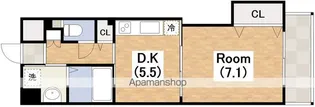 1DKの間取り画像