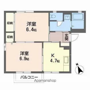 カーサ・フレックス【202号室】の間取り