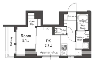 BELLEVIAGE KURAMAE【7階】の間取り