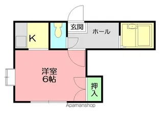 アアロット アパートメント【1階】の間取り