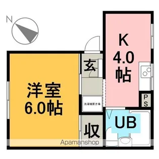 CASA BLANCA C棟【201号室】の間取り