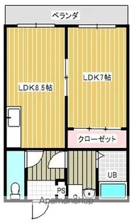 ブエナビスタ大津ウエスト【203号室】の間取り