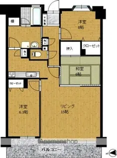アンピール大濠公園【702号室】の間取り
