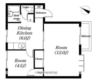 コンフォート今堅田【101号室】の間取り