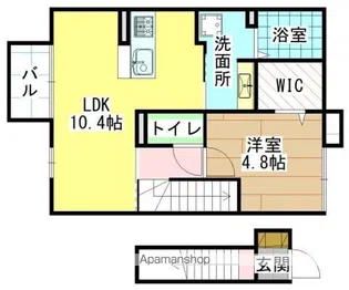 ソレイユハイム上吉田C棟【2階】の間取り
