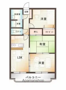サンコート大島【A302号室】の間取り