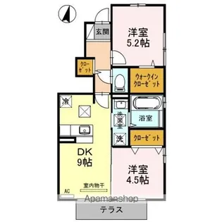 ハイム新町西【1階】の間取り