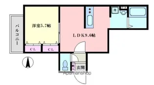 グリシーヌ石神井公園【*208号室】の間取り