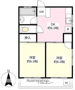 リビエラハイツ【4階】の間取り