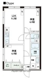 レピュア本郷レジデンス【202号室】の間取り