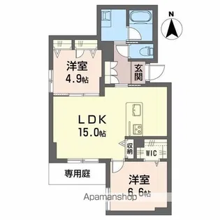 シャーメゾン月の杜【1階】の間取り
