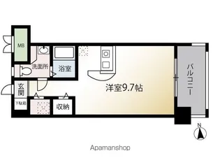 キャッスル大手門【7階】の間取り
