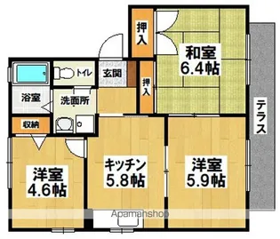 ドルチェ高石 B棟【202号室】の間取り