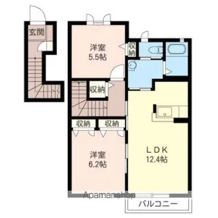 ステラリオーネ【A202号室】の間取り