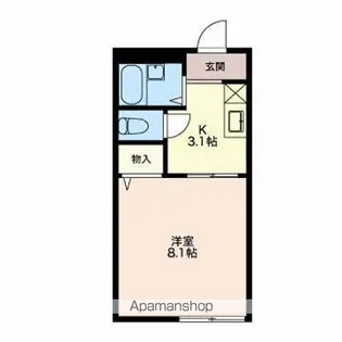 ヴェルディー小幡【101号室】の間取り