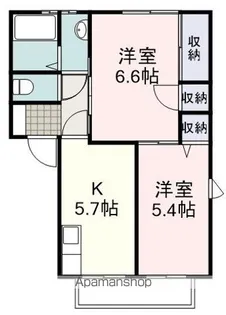 ソシアル沢Ⅲ【202号室】の間取り
