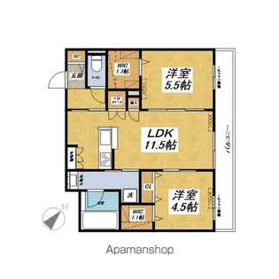 2026年2月完成 ARETE氷川台【3階】の間取り