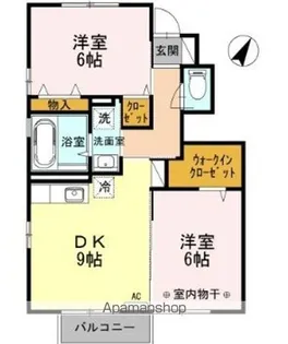 エクセル平山壱・弐番館【1階】の間取り