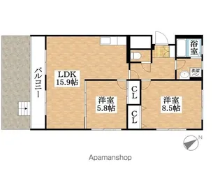 DYNASTY古知野【2階】の間取り