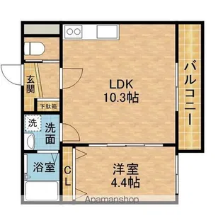 ソリティア光善寺【3階】の間取り