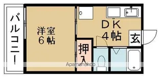 コーポ忠洋【1階】の間取り