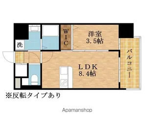 LUXE玉造南【1207号室】の間取り