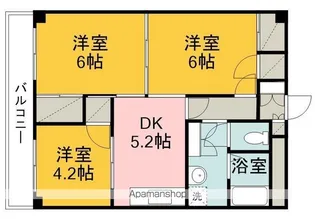 オックスフォードサーカス椿【103号室】の間取り