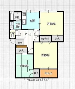 コーポグリーンビュー【1階】の間取り