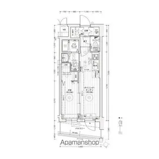 エステムコート名古屋上前津【7階】の間取り
