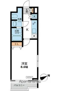 パシフィックコート目黒南【2階】の間取り