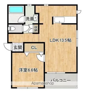 メゾン林【104号室】の間取り