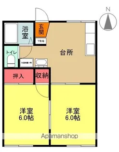 フォーユーハウス B棟【102号室】の間取り