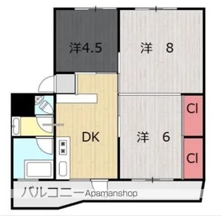 吾妻マンション【202号室】の間取り