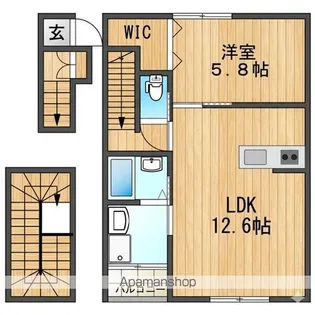 FERIO万代【3階】の間取り