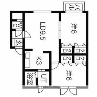 フォレパルクA【202号室】の間取り