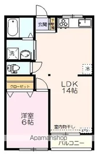 スカイタウン壱番館【203号室】の間取り