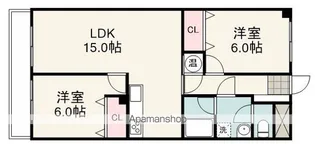 ローズガーデン【405号室】の間取り