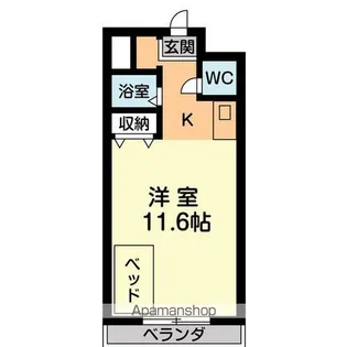 VIP-IN太平洋ノースヒルズ【2階】の間取り