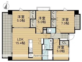 クリオレジダンス玉川上水【6階】の間取り