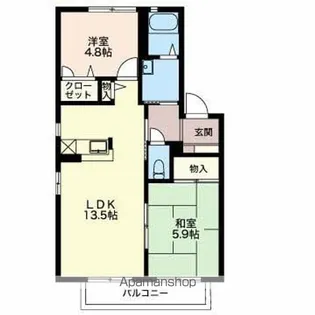 ディアスアベニューA【2階】の間取り