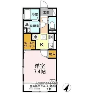 マウント.ナンバ オータム【1階】の間取り