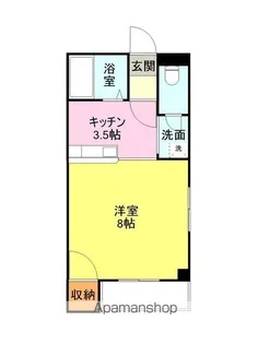 コルデソル伊倉【206号室】の間取り