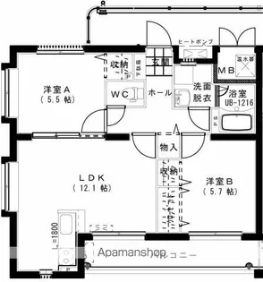 ユーミー江平A【2階】の間取り