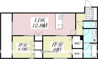 キルシュ ブリューテ 2【401号室】の間取り