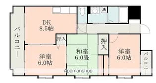 スカイマンション幾久富【2階】の間取り