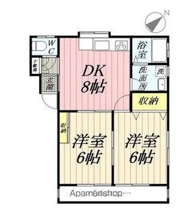 フロンティア和楽【302号室】の間取り