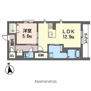 BEREO NANKAIWAKAYAMACITY【105号室】の間取り